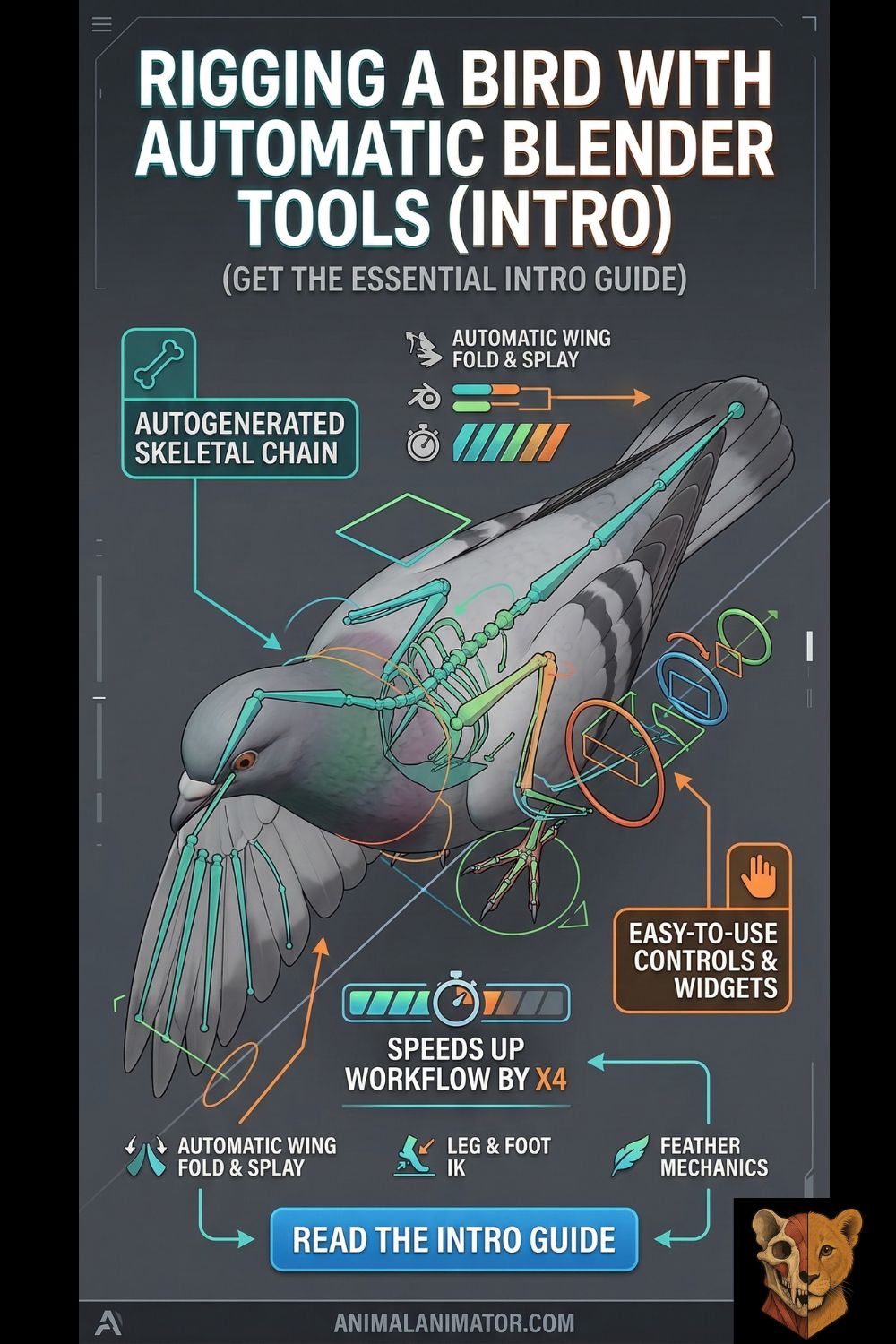 Rigging a Bird with Automatic Blender Tools (INTRO)